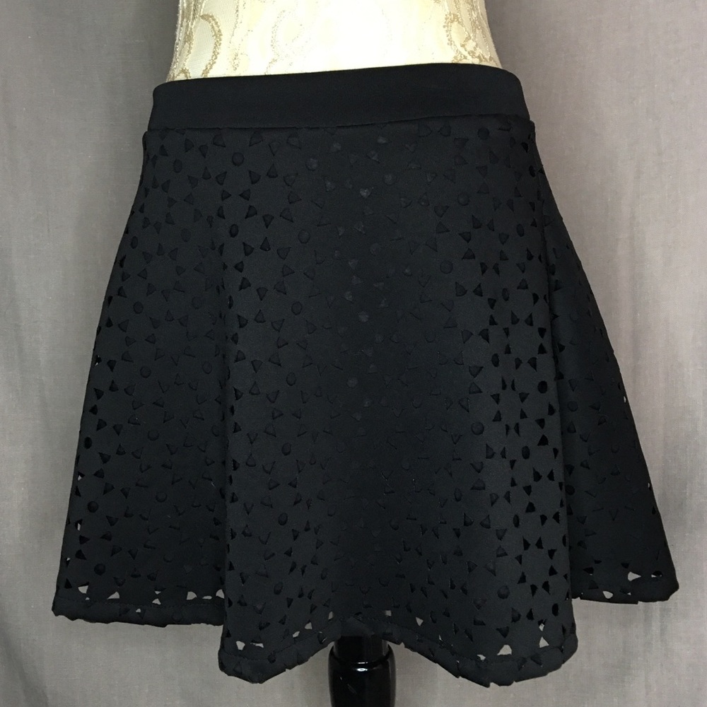 Bethany Mota Laser Cut Stretchy Skirt